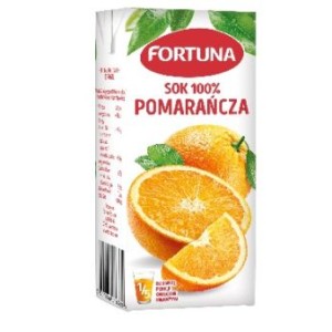 Apelsinų sultys FORTUNA, 200 ml